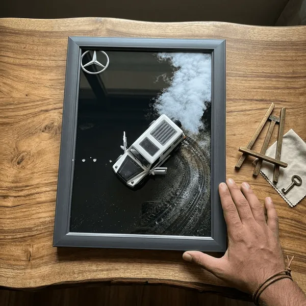 Car_Frame_Mercedes_Benz_With_Car_1_43_Default_Title