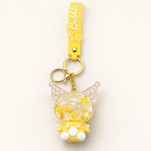 Keychain_Floating_Liquid_And_Quicksand_Acrylic_Multicolor_Yellow