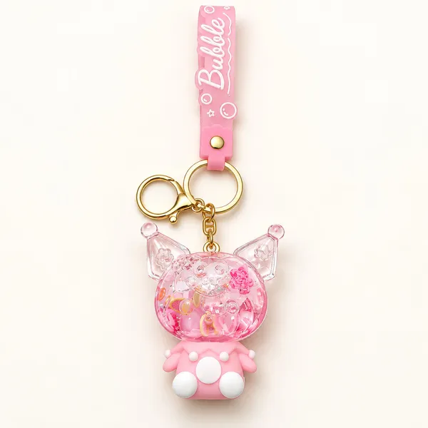 Keychain_Floating_Liquid_And_Quicksand_Acrylic_Multicolor_Pink