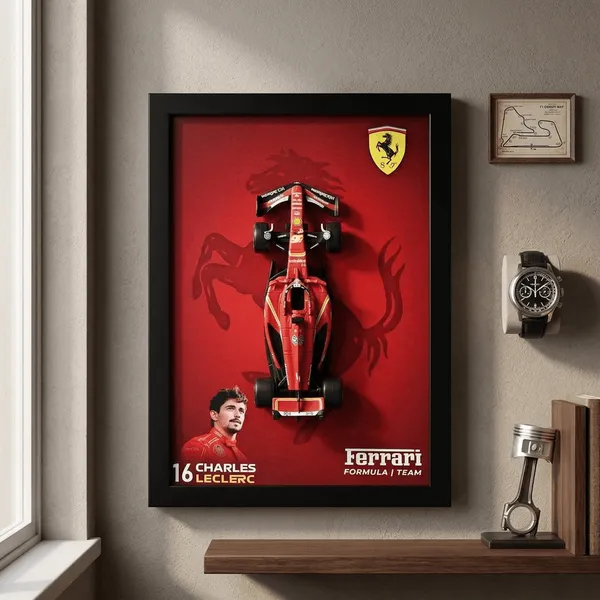Car_Frame_Ferrari_Charles_Leclerc_With_F1_Car_Default_Title