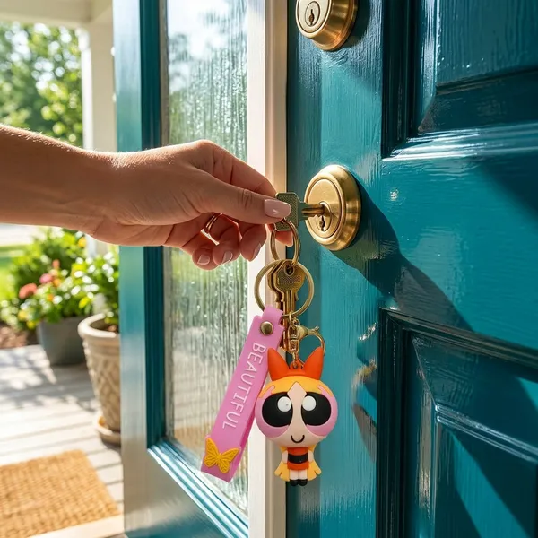 Keychain_Powerpuff_Girls_Blossom_3d_Silicone_Default_Title