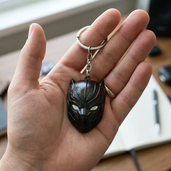 Keychain_Black_P_Nther_Metal_Mask_Default_Title