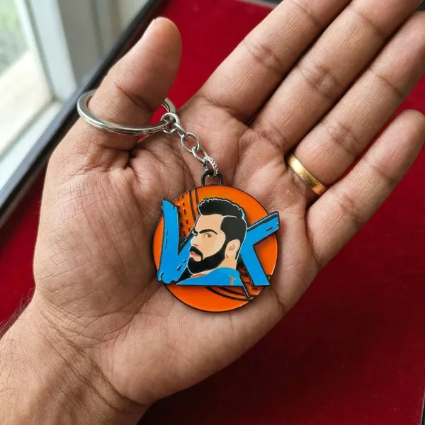 Keychain_Virat_Kohli_360_Degree_Rotating_Metal_Default_Title
