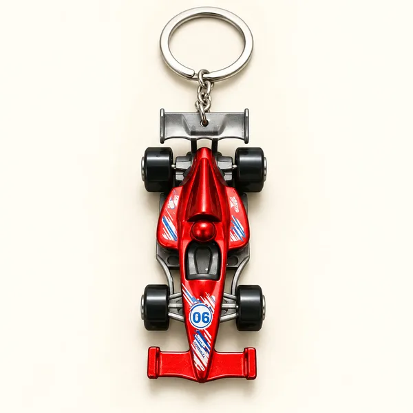 Keychain_Formula_1_Racing_Car_3d_Multicolor_Red
