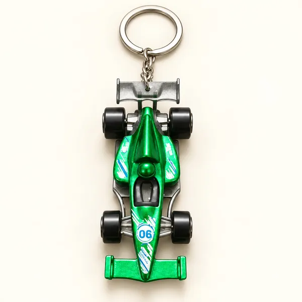 Keychain_Formula_1_Racing_Car_3d_Multicolor_Green