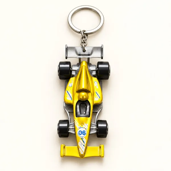 Keychain_Formula_1_Racing_Car_3d_Multicolor_Yellow