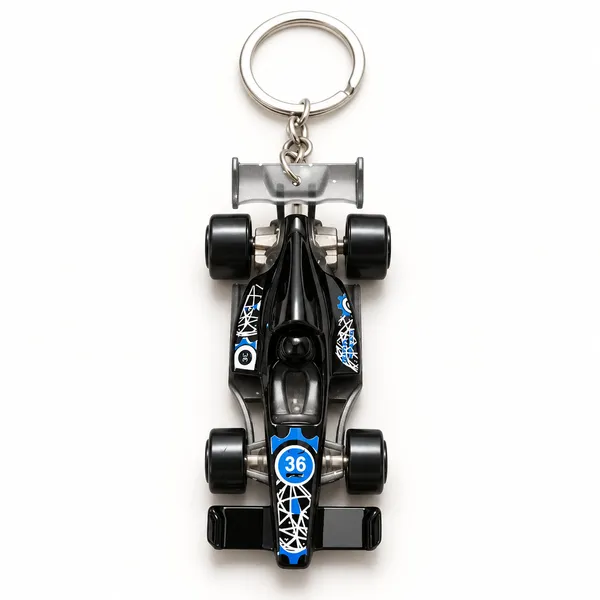 Keychain_Formula_1_Racing_Car_3d_Multicolor_Black