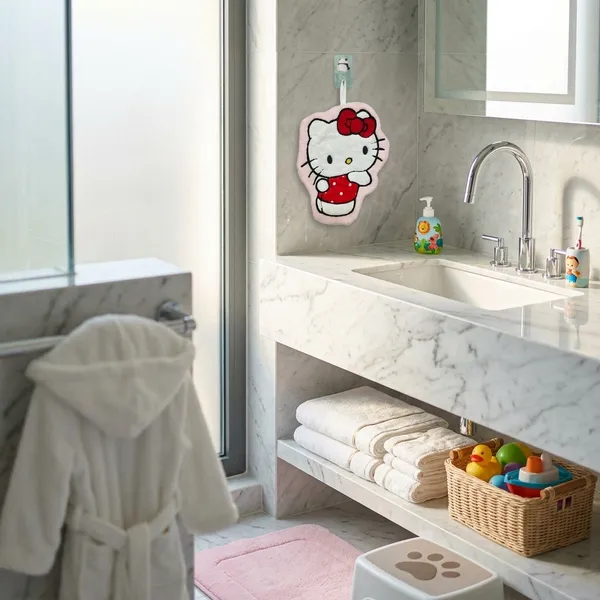 Hand_Towel_Hello_Kitty_Coral_Fleece_Absorbent_Hanging_Default_Title