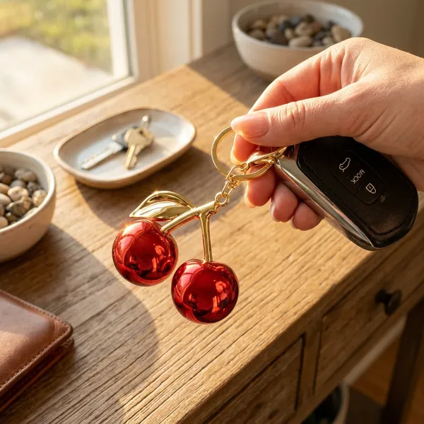 Keychain_Cherry_Shine_Bag_Charm_Metallic_Red_Gold_Tone_Default_Title