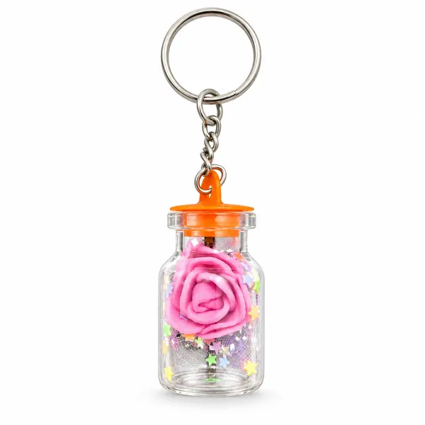 Keychain_Little_Rose_Bottle_Pink_Blue_Green_Yellow_Pink