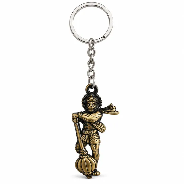 Keychain_Bajrang_Bali_Hanuman_With_Gada_Multicolor_Gold