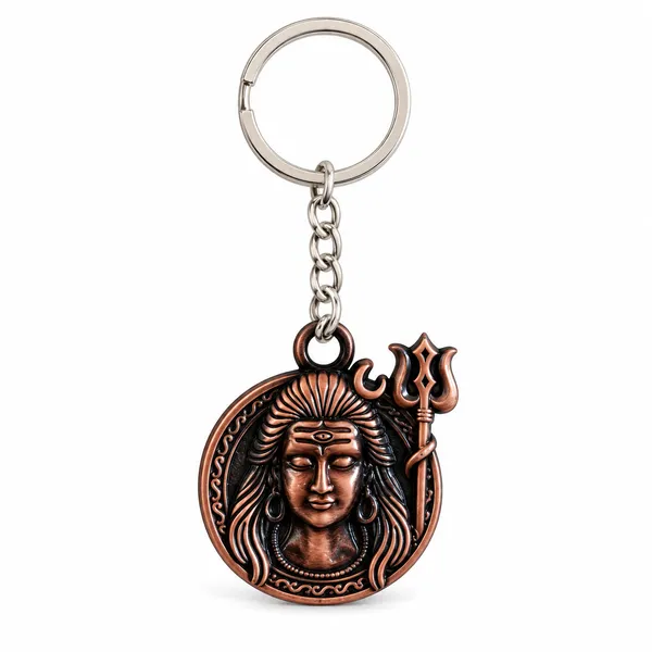 Keychain_Lord_Shiva_Antique_Face_Metal_Bronze