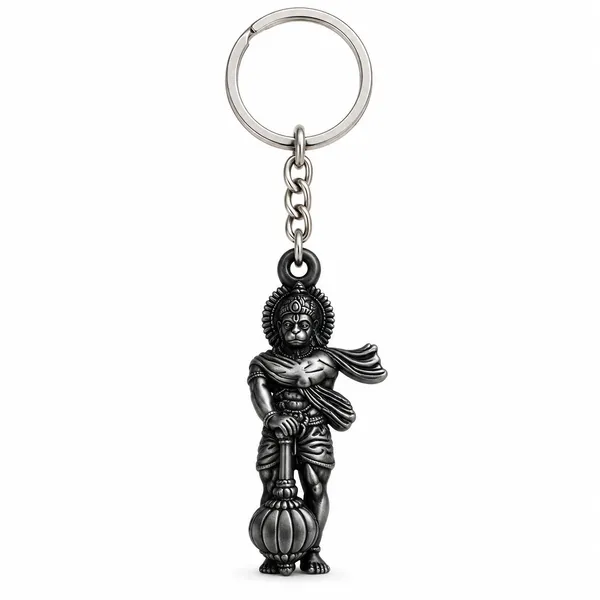 Keychain_Bajrang_Bali_Hanuman_With_Gada_Multicolor_Gray
