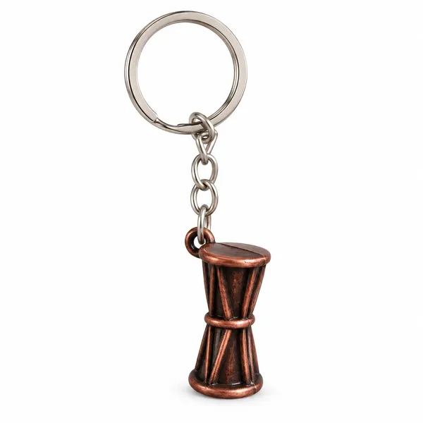 Keychain_Damru_Metal_Bronze