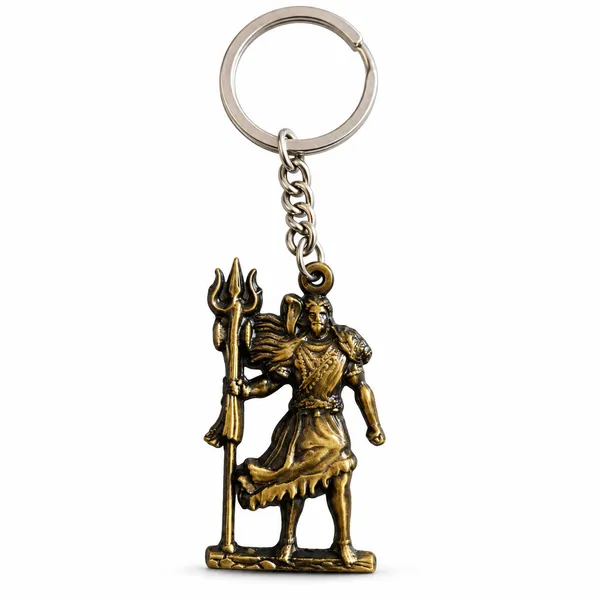 Keychain_Lord_Shiva_Mahadev_Trishul_Metal_Gold