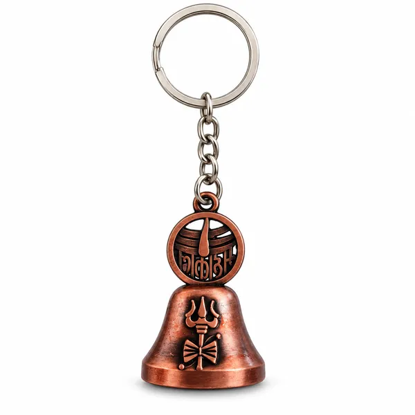 Keychain_Mahakal_Bell_Metal_Bronze