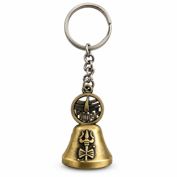 Keychain_Mahakal_Bell_Metal_Gold