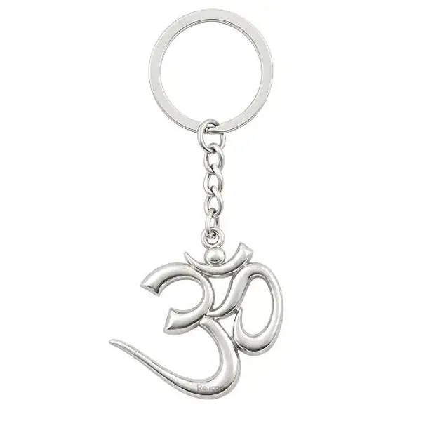 Keychain_Spiritual_Symbol_Om_Silver_Metal_Default_Title