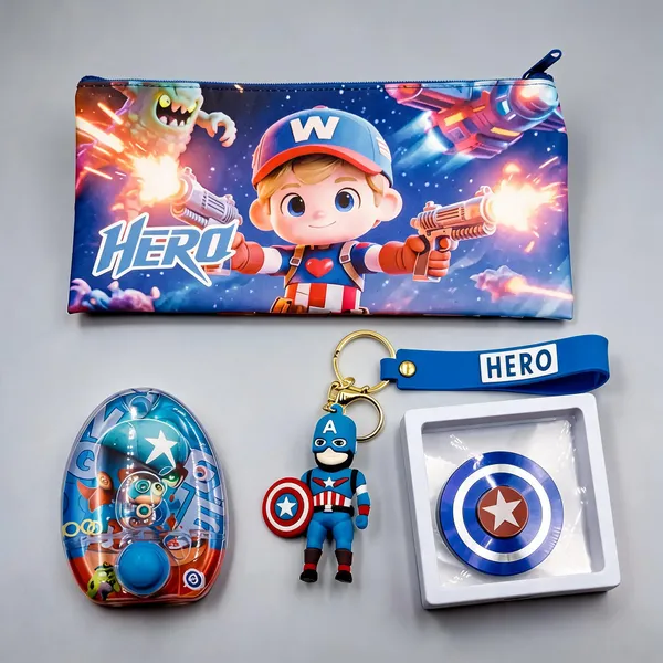 Captain_America_Faux_Leather_Pouch_Fidget_Spinner_Keychain_Gift_Set_Pack_Of_4
