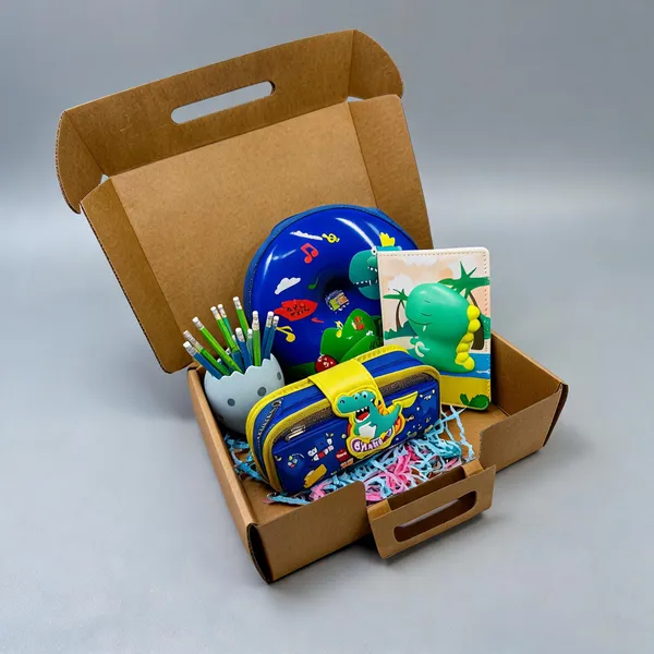 Dinosaur_Themed_Kids_Gift_Hamper_With_Lunchbox_And_Stationery