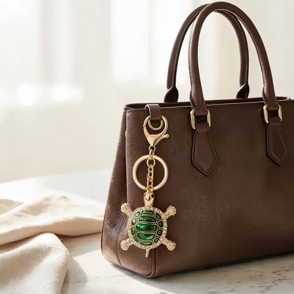 Emerald_Rhinestone_Turtle_Crystal_Keychain