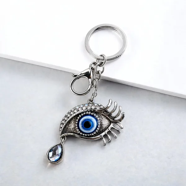 Blue_Evil_Eye_Crystal_Rubber_Plastic_Keychain_Charm