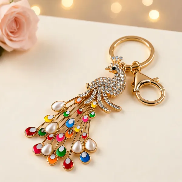 Multicolor_Crystal_Peacock_Cascading_Tail_Bag_Charm_Keychain