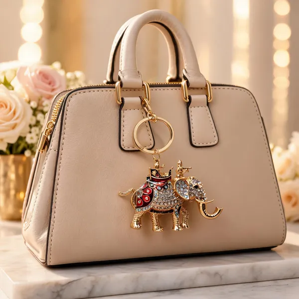 Gold_Tone_Crystal_Royal_Elephant_Bag_Charm_Keychain