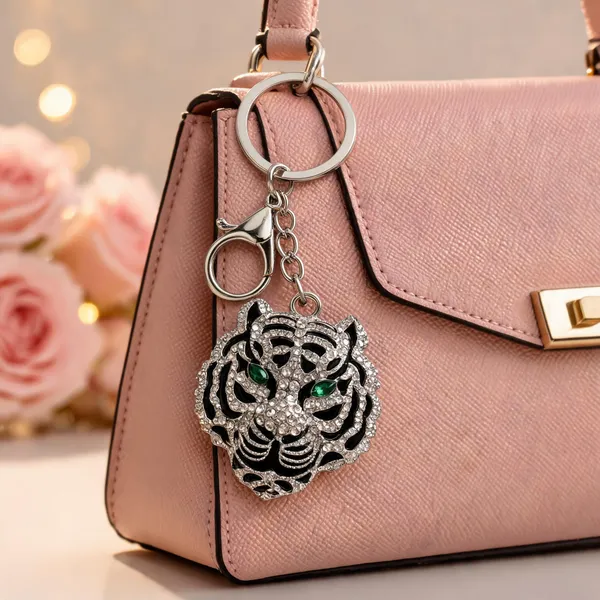 Emerald_Eye_Tiger_Rhinestone_Crystal_Keychain