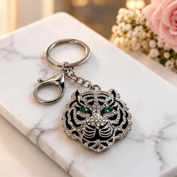 Emerald_Eye_Tiger_Rhinestone_Crystal_Keychain