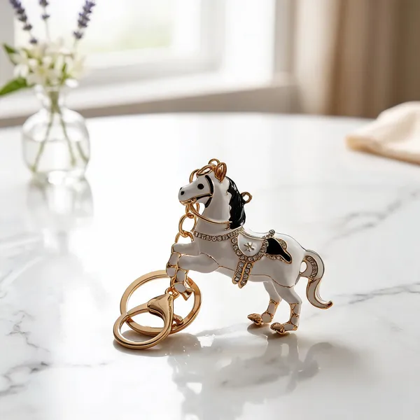 White_Crystal_Horse_Bag_Charm_Keychain