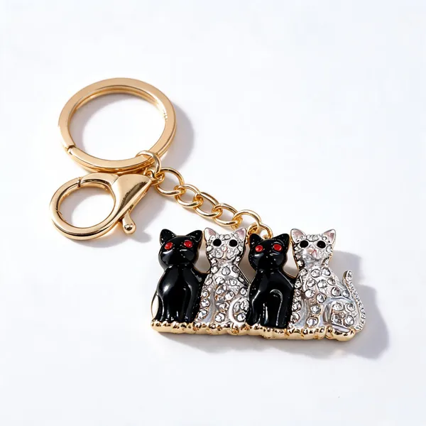 Black_Silver_Crystal_Cat_Squad_Bling_Bag_Charm_Keychain