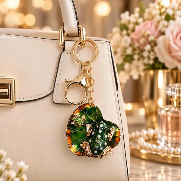 Emerald_Green_Crystal_Frog_Lily_Pad_Bag_Charm_Keychain