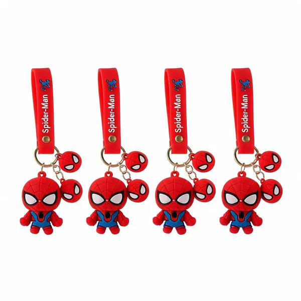 Red_Blue_Web_Hero_3D_Character_Keychain_With_Wrist_Strap