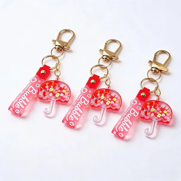 Red_Transparent_Umbrella_Shaker_Keychain_With_Wrist_Strap