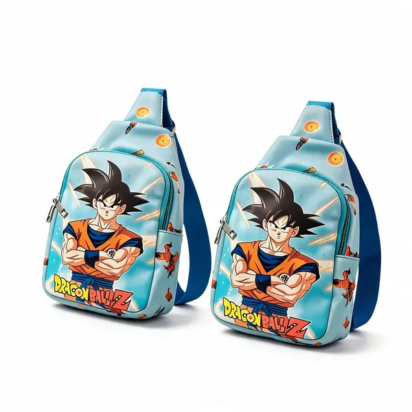 Blue_Faux_Leather_Saiyan_Power_Anime_Crossbody_Chest_Bag
