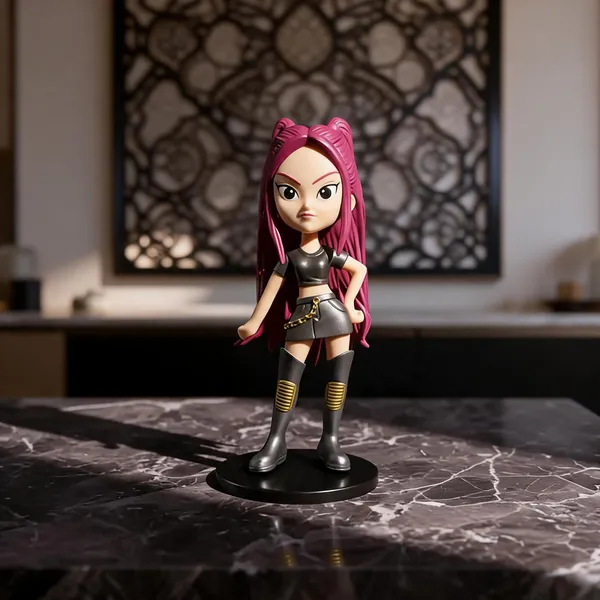 Pink_Rebel_Girl_Anime_Polyresin_Collectible_Figurine