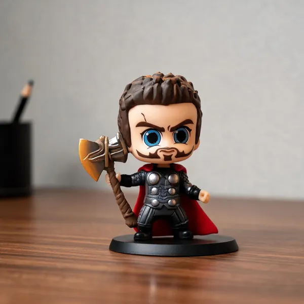 Thunder_Warrior_Chibi_Polyresin_Collectible_Figure_With_Hammer