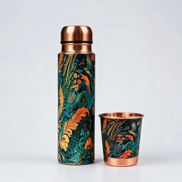 Copper_Teal_Botanical_Bottle_Tumbler_Gift_Set_750Ml_With_Cup