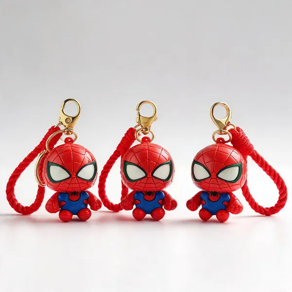 Red_Blue_Web_Hero_3D_Character_Cute_Bag_Charm_Keychain