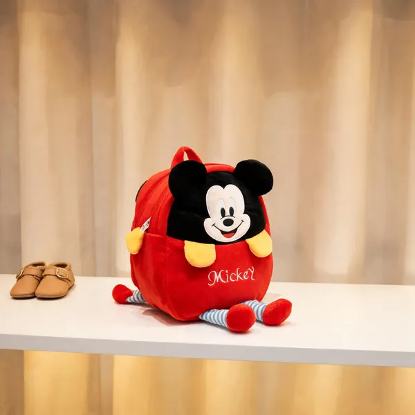 Red_Plush_Leather_Rexine_Mickey_Mouse_3D_Character_Backpack_For_Kids