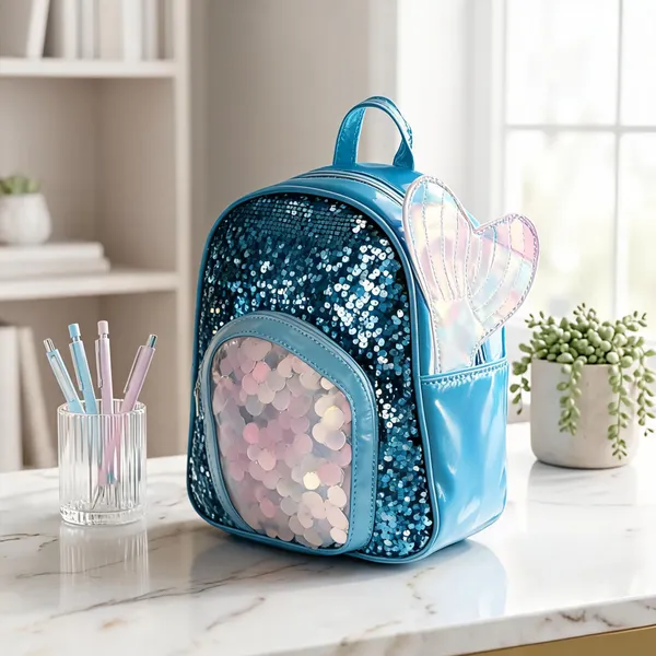 Blue_Sequin_Leather_Rexine_Mermaid_Tail_Backpack_For_Kids