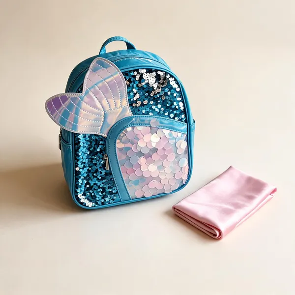 Blue_Sequin_Leather_Rexine_Mermaid_Tail_Backpack_For_Kids