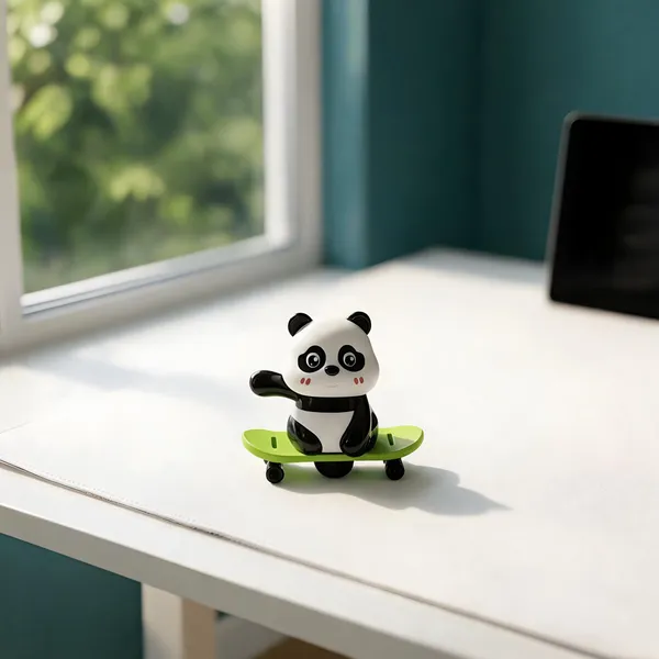 Panda_Skateboard_Toy_Figure_With_Green_Skateboard
