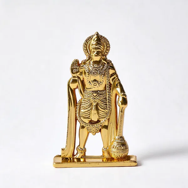 Resin_Gold-Toned_Lord_Hanuman_Figurine