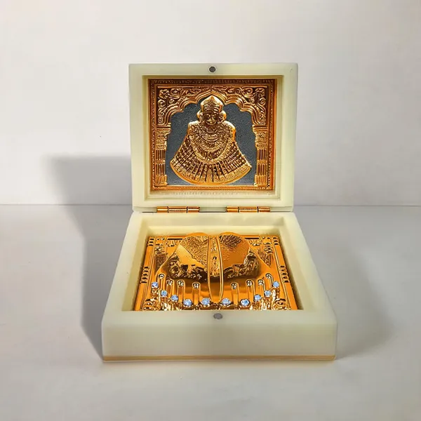 Resin_Gold-Plated_Khatu_Shyam_Ji_Charan_Paduka_With_Photo_Frame