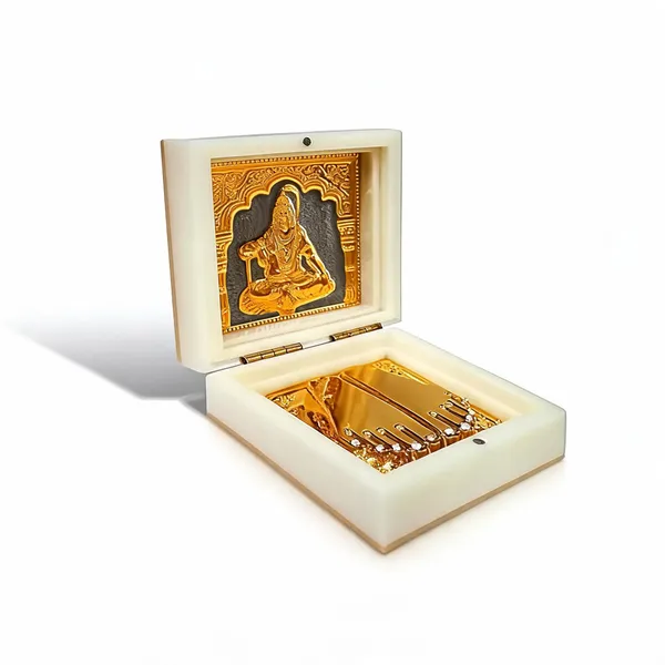 Polyresin_Gold_Plated_Lord_Shiva_Charan_Paduka_Photo_Frame