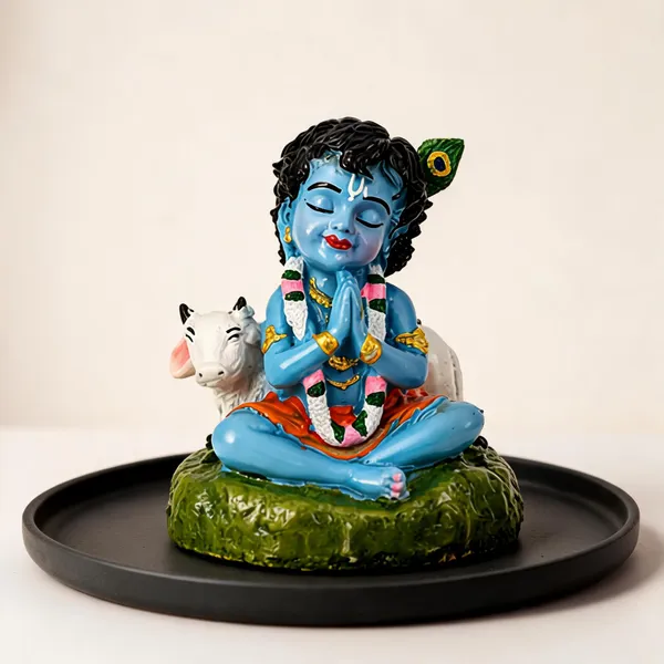 Resin_Handcrafted_Bal_Roop_Lord_Krishna_With_Cow_Idol