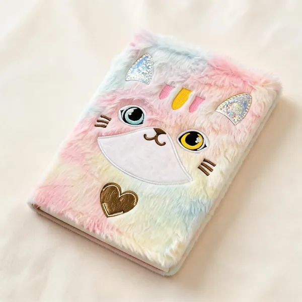 Plush_Cat_Faux_Leather_A5_Diary