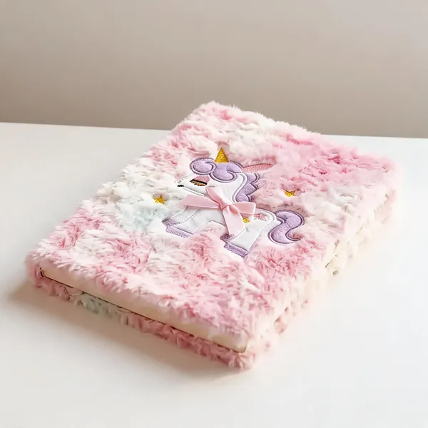 Fluffy_Unicorn_Plush_Faux_Leather_Diary